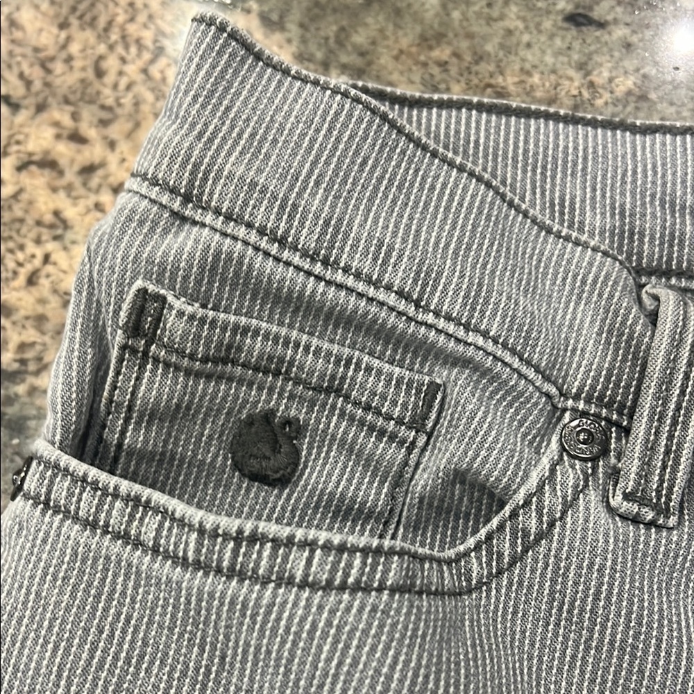 Gloria Vanderbilt Gray Striped Jeans with Classic Twill Weave